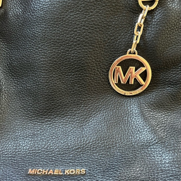 Michael Kors Black Leather Tote Bag/Purse - Picture 3 of 8